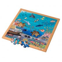 Puzzle En Bois - Vie Sous-marine (49pieces) - Jeu Montessori - Educo