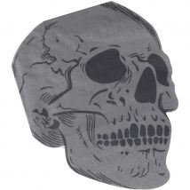 16 Serviettes Halloween Tête De Mort - Ginger Ray