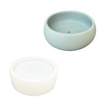 Moule En Silicone Ø 16,5cm X 5cm - Pot Rond - Jesmonite