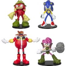Figurines Articulées Sonic - Collection De 4 Personnages De 7,5 Cm - Lansay