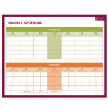 Ardoise Effaçable A Sec Mesures Et Conversions 26,5 X 21cm - La Maison Du Calendrier