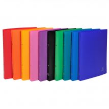 Classeur 2 Anneaux 15mm Polypropylène Opak - A4 - Couleurs Assorties - X 10 - Exacompta