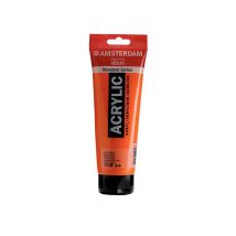 Peinture Acrylique En Tube - Orange Azo - 276 - Amsterdam - 250ml