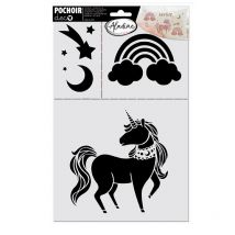 Pochoir De Décoration - Licorne - Aladine
