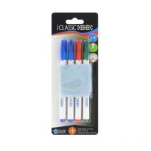 4 Feutres Effaçables Spécial Ardoise Blanche + Microfibre - Ulmann - Atoutbois