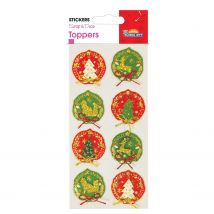 Stickers En Relief - Forêt De Noël À Paillettes - Global Gift