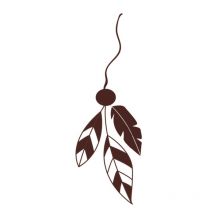 Tampon En Bois Suspension Plumes - Graine Creative