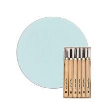 Plaque De Caoutchouc Rond Ø 4 Cm Pour Tampons + 6 Couteaux À Sculpter - Rico Design