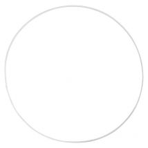 5 Cercles En Métal Blanc - Ø 30 Cm - Creotime