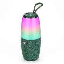 Enceinte Bluetooth Waterproof Portable 5w Haute Puissance Avec Lumière Rgb Et Autonomie 10h Vert Yonis - Yonis