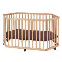 Parc Bébé Pliable, Bois Naturel Lies - TiSsi