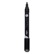 Marqueur - Peinture Acrylique - Noir - Permanent - Pointe Biseautée 6mm - Marbel - Darwi