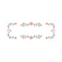 Kit De Chemin De Table Au Point De Croix - Fleurs De Marguerite - 40 X 100 Cm - Trimits Blanc