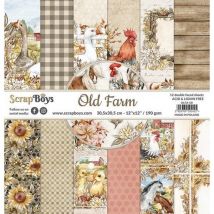 12 Papiers Imprimés Scrapbooking 30 X 30 Cm Scrapboys Old Farm - Scrapboys