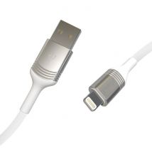 Greene Câble Lightning Mfi Vers Usb 2.0 Avec Attache Charge Et Synchronisation 2,5m Blanc - Green-e