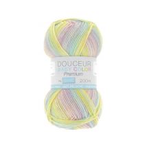 Fil À Tricoter Douceur Baby Color Premium - Trimits : Idéal Pour Les Tricots De Bébé 201 Multicolore