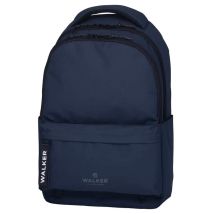 Sac À Dos - Bleu Nuit - 2 Compartiments + Poches Zippées - Dos Matelassé - Collège - Lycée - Walker