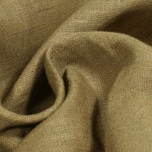 Tissu Ramie Lin Uni Vert Kaki - Au Mètre - Craftine