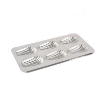 Plaque 6 Madeleines Gourmandes - Fer Blanc - 395 X 200 Mm - Gobel