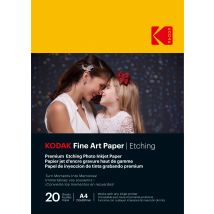 Kodak Fine Art Paper / Etching - Pack De 20 Feuilles De Papier Photo Haut De Gamme Texturé - Format 21 X 29.7 Cm (a4) - Finition Mate Effet Gravure - 