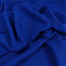 Tissu Crêpe Georgette Bleu Roi Au Mètre - Craftine