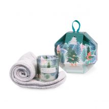 Coffret Bougie Et Chaussettes Sapin De Noël - Heart & Home
