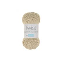 Pelote À Tricoter Twist - 100gr - Trimits 01 Beige/blanc