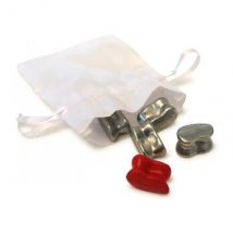 Jeu D'Osselets En Métal, Gris / Rouge - Traditionnel - Ducale - Jeu D'Adresse, Rapidité - Ducale