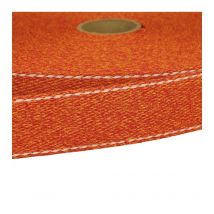 Bobine 20m Sangle Chinée Point Sellier 30mm Orange - MyMercerie