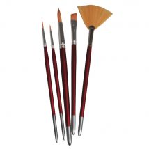 Set De Pinceaux Hobby Créatif Fsc 100%, Assortis, 5 Pces - Rayher