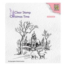 Tampon Transparent Scrapbooking Nellie's Choice Eglise Chevreuil Arbre 027 - Nellie's Choice