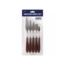 Lot De 5 Couteaux À Peindre Avec Manche En Bois - Qbix - HQ