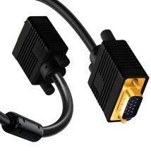 Linq Câble Vga Mâle Adaptateur Vidéo Full Hd 1080p Longueur 5m Noir