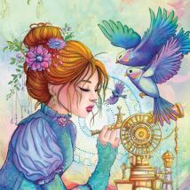 Puzzle 1000 Pièces - La Fille Aux Oiseaux - Grafika