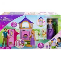 Coffret Grande La Tour De Raiponce + Poupee Mannequin Raiponce - 15 Pieces - Disney Princesse - Mattel Hlw30 - DISNEY PRINCESS