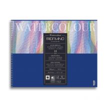 Papier Aquarelle Spirale 32x41 300g 12 F. Grain Fin - Fabriano