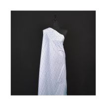 Tissu Coton Fleurettes De 140 Cm De Largeur 21 Bleu Canard Vendu Par 50 Cm - Distrifil
