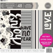 Bloc De 48 Feuilles De Scrap Craft Smith Words To Live By - Craft smith