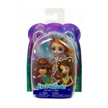 Enchantimals Little Sister : Poupée Bexie Ours 10 Cm Et Bidie - Figurine Animal, Accessoires - Mattel - Hcg00