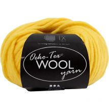 Pelote De Laine Oeko-tex Wool Yarn - Jaune - 50 G - CC Hobby