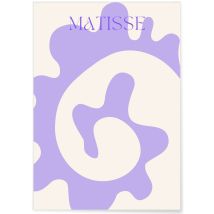 Affiche Matisse 'motif Végétal' – Abstraction En Lavande | A3 : 29,7x42cm - L'afficherie