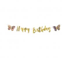 Guirlande Happy Birthday Papillon - CREATIVE PARTY