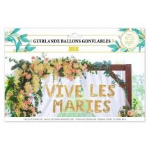 Guirlande Ballons - Dorés - Vive Les Mariés - Mariage - 4m - A Gonfler - Sudio