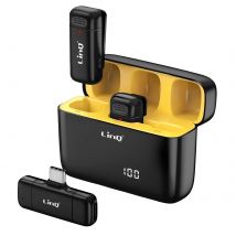 Linq Microphone Cravate Sans Fil Réduction De Bruit Connecteur Usb-c Noir
