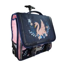 Cartable À Roulettes Bagtrotter – Bleu/rose – Phileas – 2 Compartiments