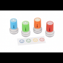 Mini Tampons - 4 Modèles Et Couleurs - Humeur, Smiley - Idéal Pour Notation - Wonday