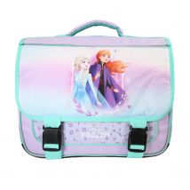 La Reine Des Neiges - Frozen - Disney - Cartable Rabat Réversible 38cm - Violet -bagtrotter