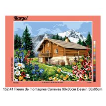 Canevas Margot Fleurs De Montagne 60x80 Cm