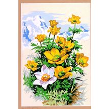 Canevas Antique Fleurs Des Montagnes 30x40cm - SEG