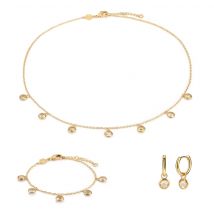 Collier, Bracelet Et Boucles D'Oreilles Gemia En Pierres Citrine - SLOYA